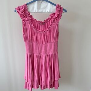 Vici Pink Ruffled Romper Size Small